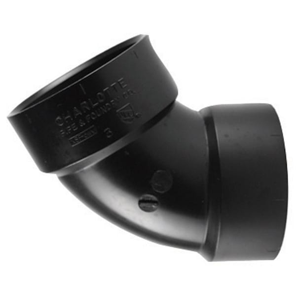 Charlotte Pipe And Foundry Charlotte Pipe 2 in. Hub X 2 in. D Hub ABS 60 Degree Elbow ABS003190800 - main